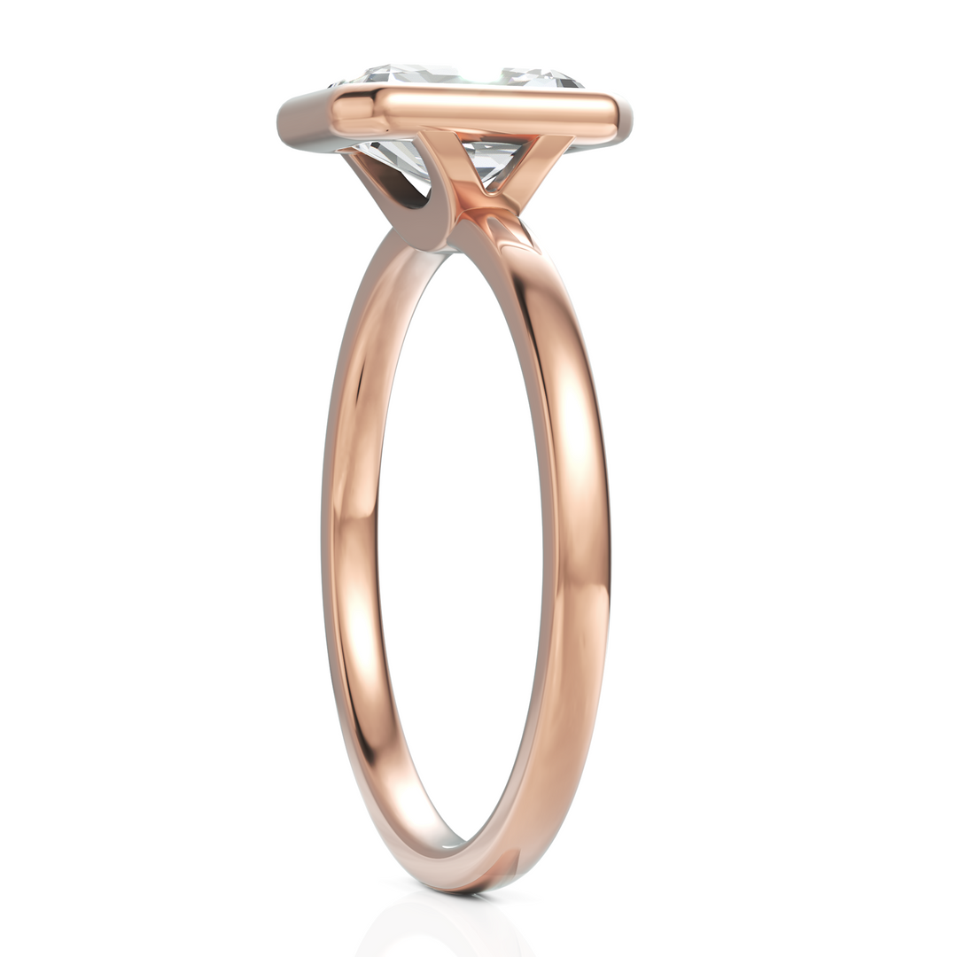 Bezel Set Radiant Cut Diamond Solitaire Ring (1.50 CT. Solitaire)