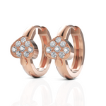 Load image into Gallery viewer, Love Mesh Heart Diamond Hoops Earrings