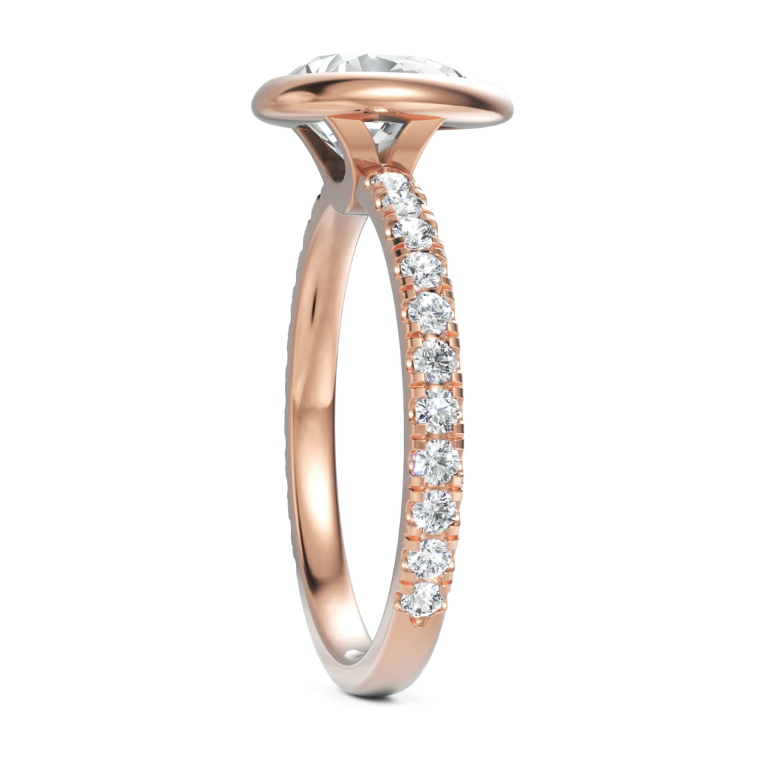 Remarkable Bezel Set Pear Cut Solitaire Ring (1.00 CT. Center Diamond)