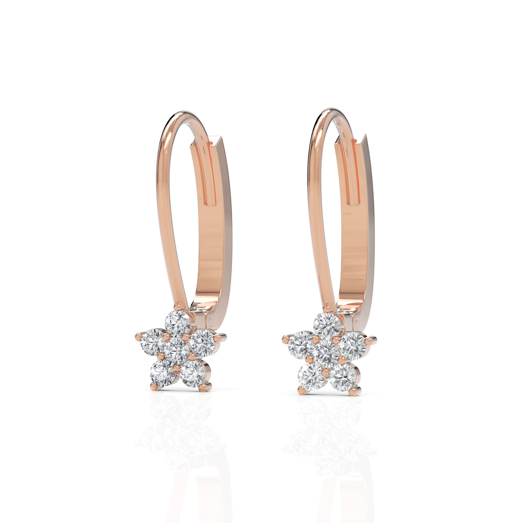 Fern Diamond Dropping Earrings