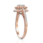 Load image into Gallery viewer, Double Halo Flickering Diamond Bridal Ring