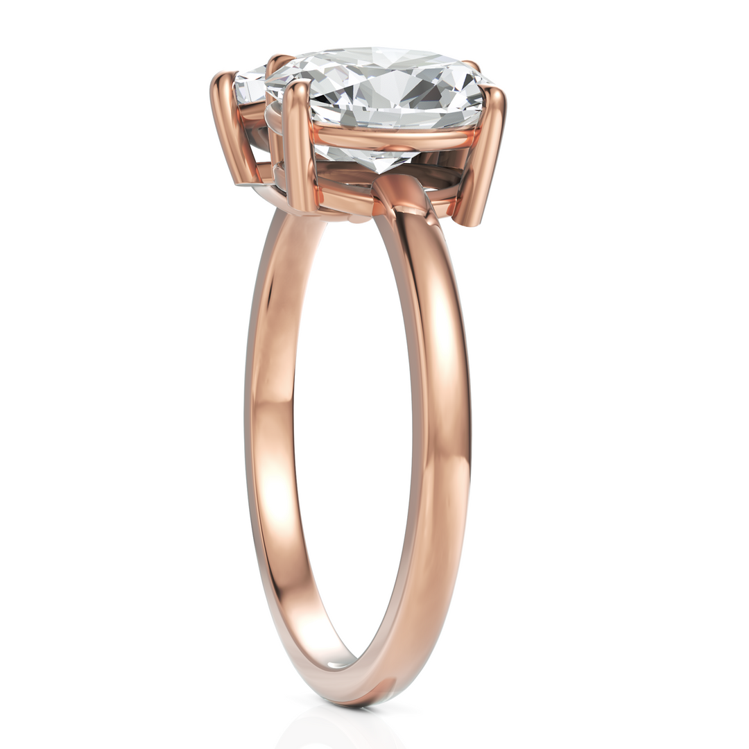 Oval Cut & Pear Cut Toi Et Moi Solitaire Diamond Ring (1.50 CT. Each Diamond)