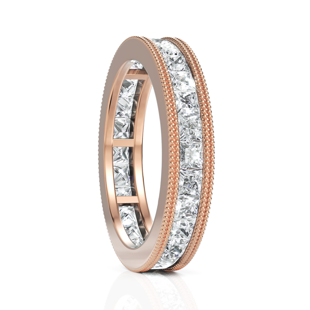 Princess Cut Diamond Eternity Wedding Band