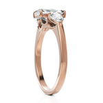 Load image into Gallery viewer, Radiant Cut &amp; Pear Cut Three Stone Solitaire Diamond Ring (2.00 CT. Radiant Cut)