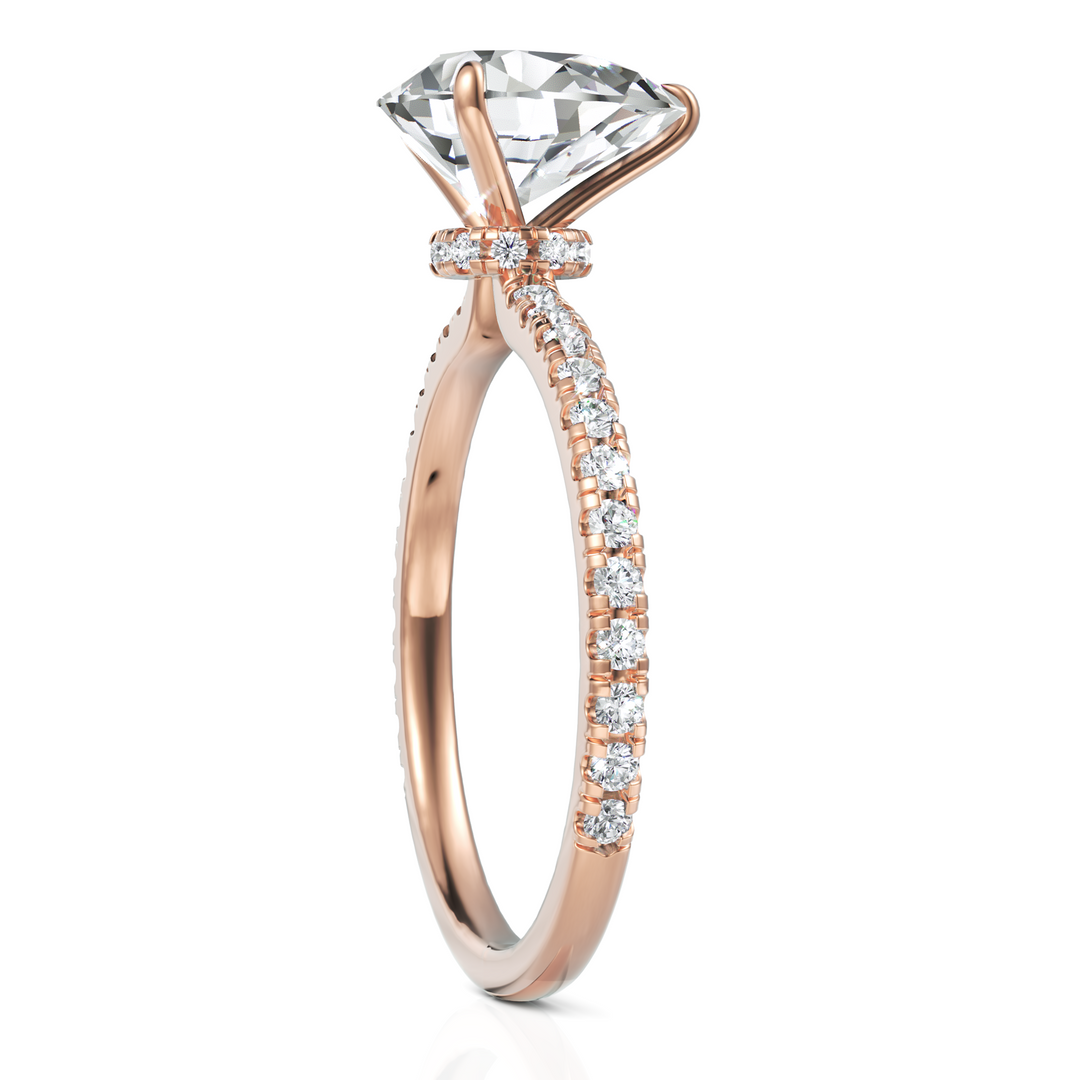 Dropping Pear Cut Solitaire Diamond Ring (2.00 CT. Pear Cut)