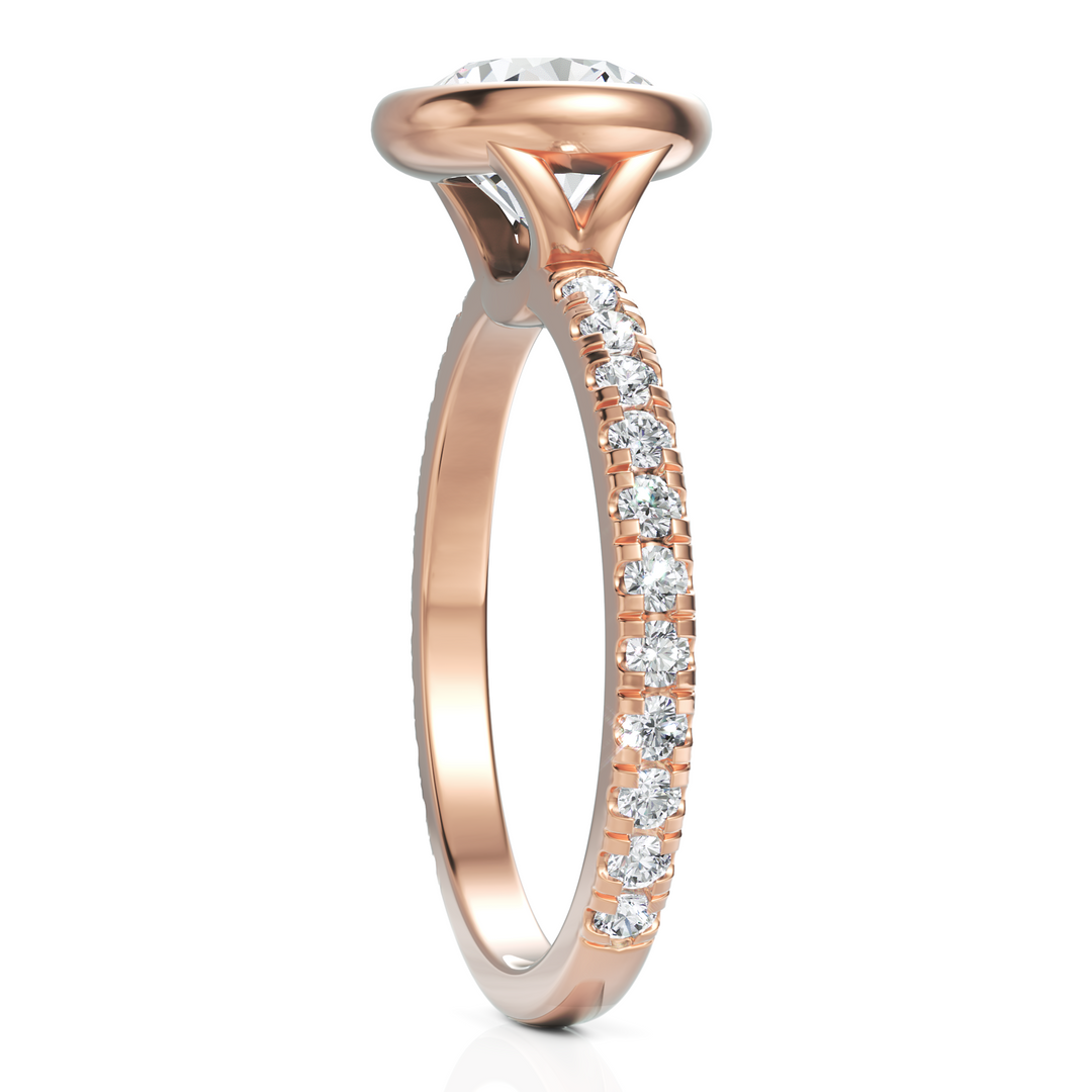 Charming Round Cut Diamond Ring With Bezel Set (1.50 CT. Solitaire)