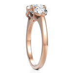 Load image into Gallery viewer, Three Stone solitaire Ring With Cushion Cut &amp; Round Cut Diamond (1.50 CT. Cushion Cut)