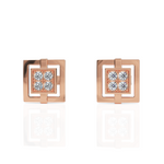 Load image into Gallery viewer, Elite Square Diamond Stud Earrings
