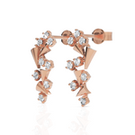 Load image into Gallery viewer, The Falling Pyramid Diamond Earrings
