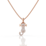 Load image into Gallery viewer, Exclusive Kitty Cat Diamond Pendant ( Neck Chain Is Not A Part Of The Product And Can Be Bought Separately )