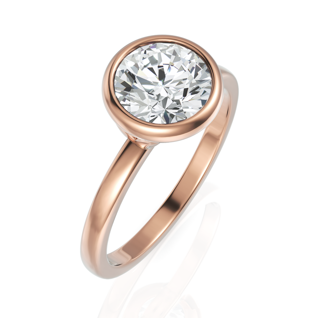 Solitaire Bezel Setting Diamond Ring (1.50 CT. Solitaire)