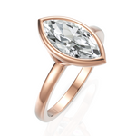 Load image into Gallery viewer, Striking Marquise Cut Diamond Solitaire Ring With Bezel Set (1.50 CT.)
