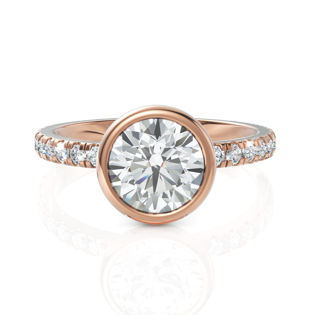 Charming Round Cut Diamond Ring With Bezel Set (1.50 CT. Solitaire)