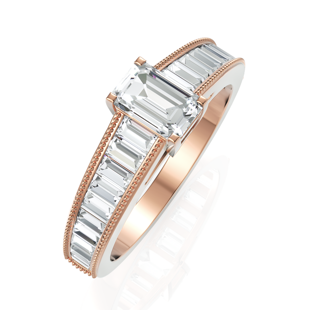 Designer Baguette Diamond Wedding Ring