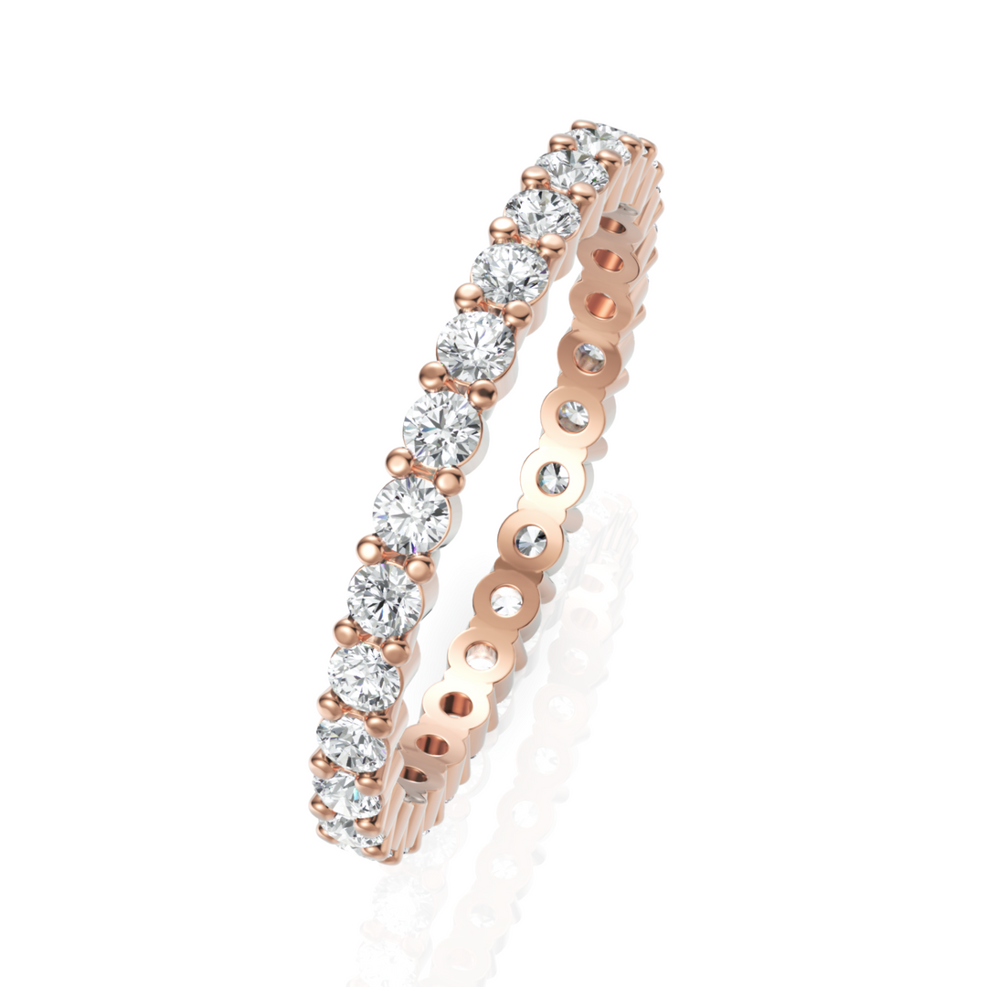 Brimming Round Cut Diamond Full Eternity Band