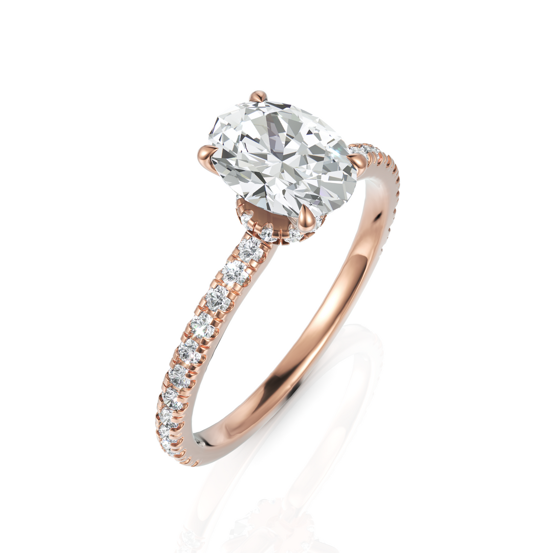 Grand Oval Classic Fine Solitaire Diamond Ring (1.00 Ct. Oval Cut)