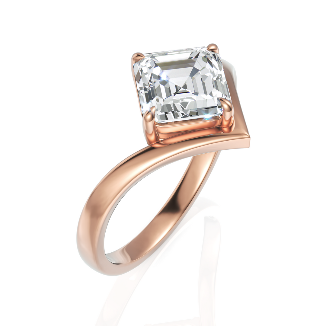 Solitude Mirage Asscher Cut 1.50 CT. Diamond Ring