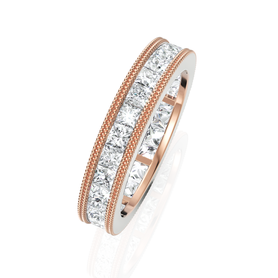 Princess Cut Diamond Eternity Wedding Band