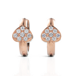 Load image into Gallery viewer, Love Mesh Heart Diamond Hoops Earrings
