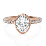 Load image into Gallery viewer, Endearing Oval Cut Diamond Ring With Bezel Setting (1.50 CT. Center Solitaire)