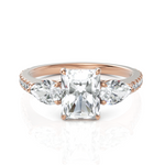 Load image into Gallery viewer, Amazing Three Stone Diamond Ring With Radiant Cut, Pear Cut &amp; Round Cut Diamond (2.00 CT. Radiant Cut)
