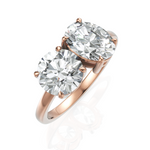 Load image into Gallery viewer, Toi Et Moi Solitaire Diamond Ring With Oval Cut &amp; Round Cut Diamonds (1.50 CT. Each Diamond)