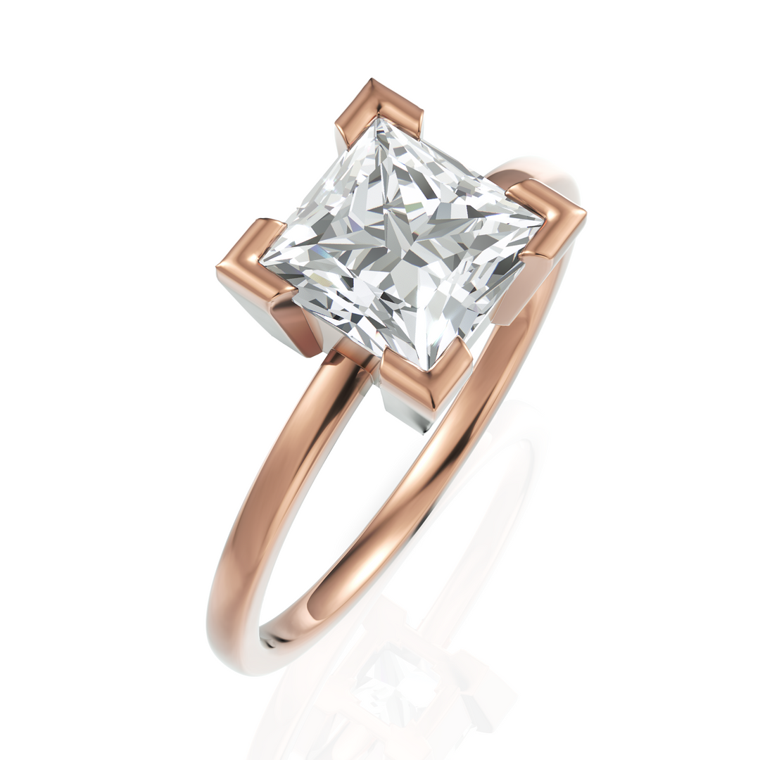 Nebula Solitaire Princess Cut Spark Ring