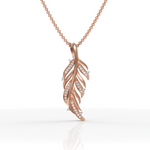 Load image into Gallery viewer, Tendril Fern Diamond Pendant ( Neck Chain Is Not A Part Of The Product And Can Be Bought Separately )
