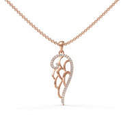 Superior Diamond Feather Pendant ( Neck Chain Is Not A Part Of The Product And Can Be Bought Separately )
