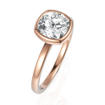 Load image into Gallery viewer, Pleasant Cushion Cut Diamond solitaire Ring With Bezel Set (1.50 CT.)