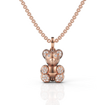 Load image into Gallery viewer, Exquisite Diamond Teddy Bear Pendant Necklace