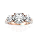 Load image into Gallery viewer, Troupe Round Three Stone Round Cut Diamond Ring (1.5 CT. Center Diamond)