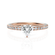 Thrilling Heart Cut Solitaire Diamond Ring (0.50 CT. Heart Cut)