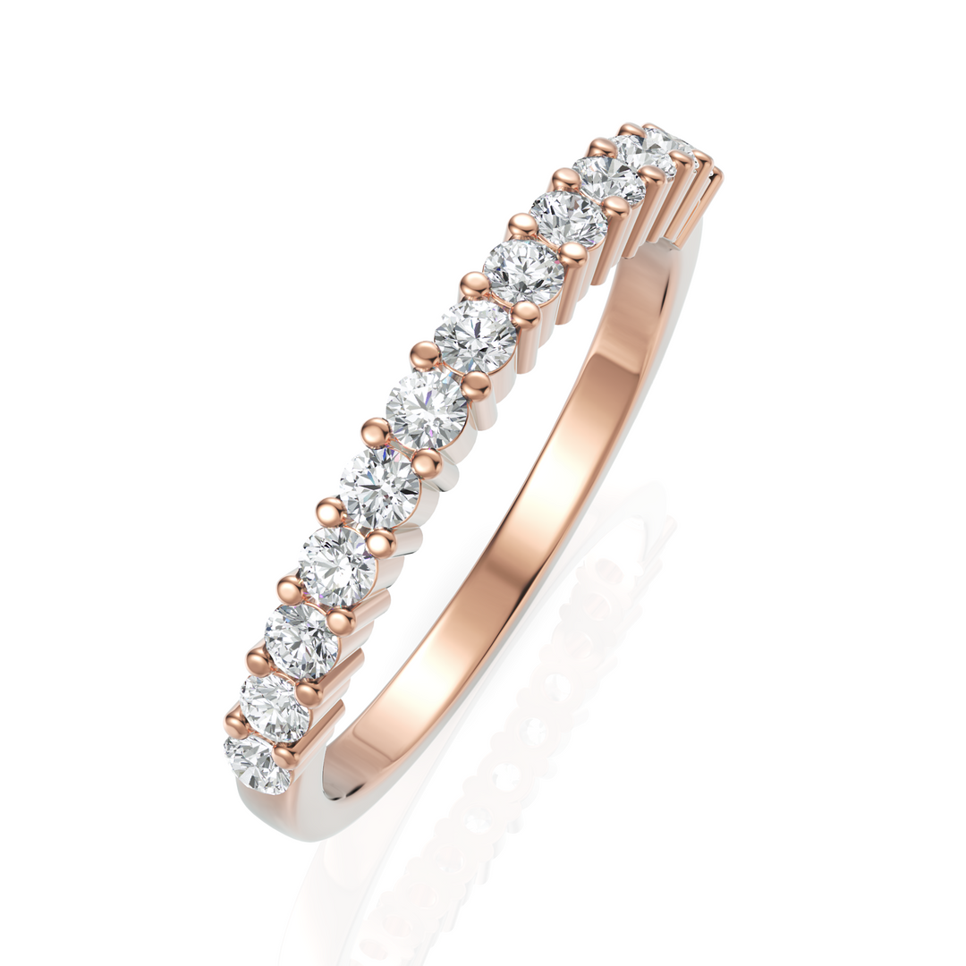 Glistening Classic Diamond Half Eternity Band