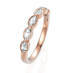 Load image into Gallery viewer, Half Eternity Marquise Diamond  Wedding Band
