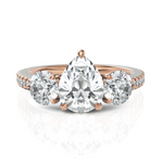 Load image into Gallery viewer, Trinity Pear Cut &amp; Round Cut Three Solitaire Diamond Ring (1.50 CT. Pear Cut)
