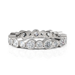 Load image into Gallery viewer, Modern Eternity Band Alternating Big &amp; Small Round Cut Diamond