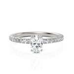 Load image into Gallery viewer, Latin Oval Cut Diamond Solitaire Ring (0.50 CT Oval)
