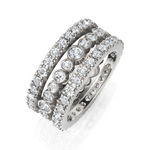 Load image into Gallery viewer, Trio Separate Diamond Eternity Wedding Bands