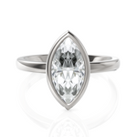 Load image into Gallery viewer, Striking Marquise Cut Diamond Solitaire Ring With Bezel Set (1.50 CT.)
