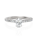 Load image into Gallery viewer, Latin Oval Cut Diamond Solitaire Ring (0.50 CT Oval)