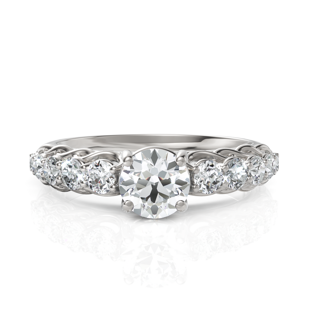 Glistening Classic Round Diamond Ring