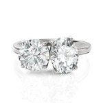 Load image into Gallery viewer, Toi Et Moi Solitaire Diamond Ring With Oval Cut &amp; Round Cut Diamonds (1.50 CT. Each Diamond)
