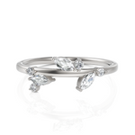 Load image into Gallery viewer, Petal Diamond Ring With Round Cut &amp; Marquise Cut Diamond