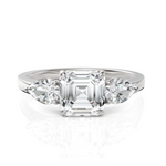 Load image into Gallery viewer, Asscher Cut &amp; Pear Cut Solitaire Diamond Ring (1.50 CT. Asscher Cut)
