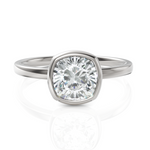 Load image into Gallery viewer, Pleasant Cushion Cut Diamond solitaire Ring With Bezel Set (1.50 CT.)