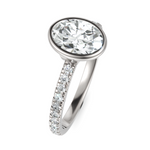 Load image into Gallery viewer, Endearing Oval Cut Diamond Ring With Bezel Setting (1.50 CT. Center Solitaire)