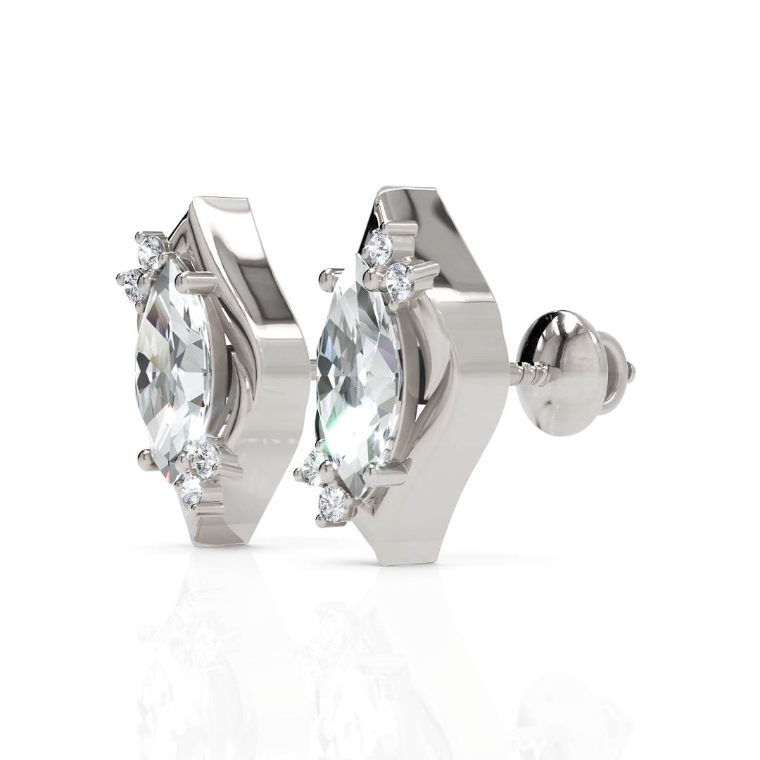 Classic Marquise Cut Diamond Studs