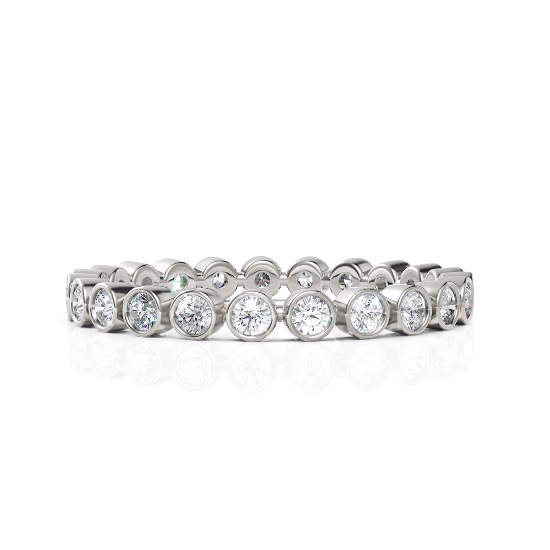 Alluring Round Bezel Setting Diamond Eternity Band