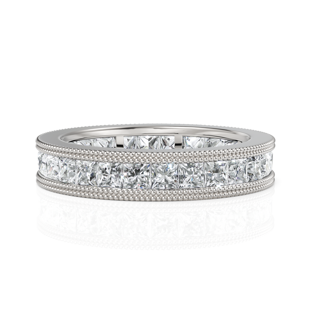 Princess Cut Diamond Eternity Wedding Band